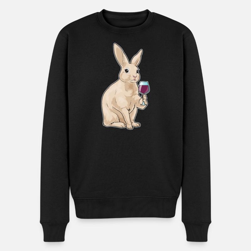 Vin rouge de lapin - Pull Premium bio Homme - noir
