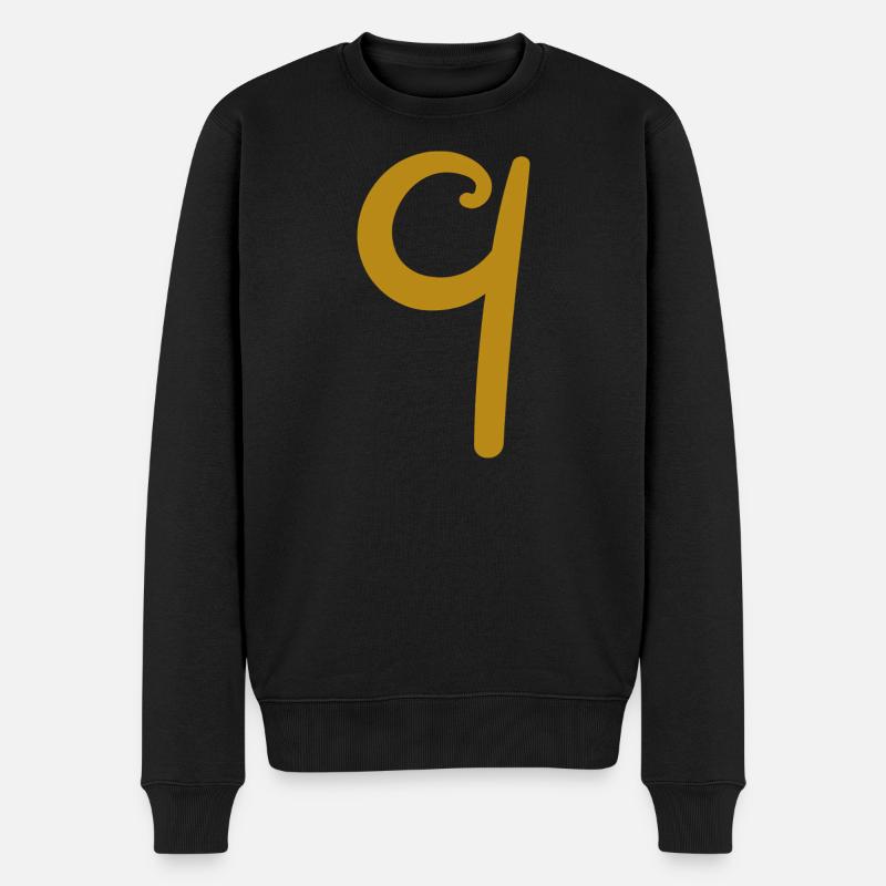 9 - Männer Premium Bio Pullover - Schwarz