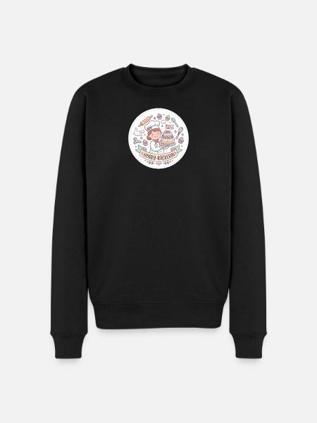 Hobby-Bäckerin Kuchenzauber - Männer Premium Bio Pullover - Schwarz