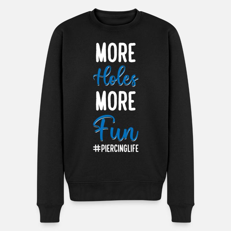 Piercing Schmerz Tattoo - Männer Premium Bio Pullover - Schwarz