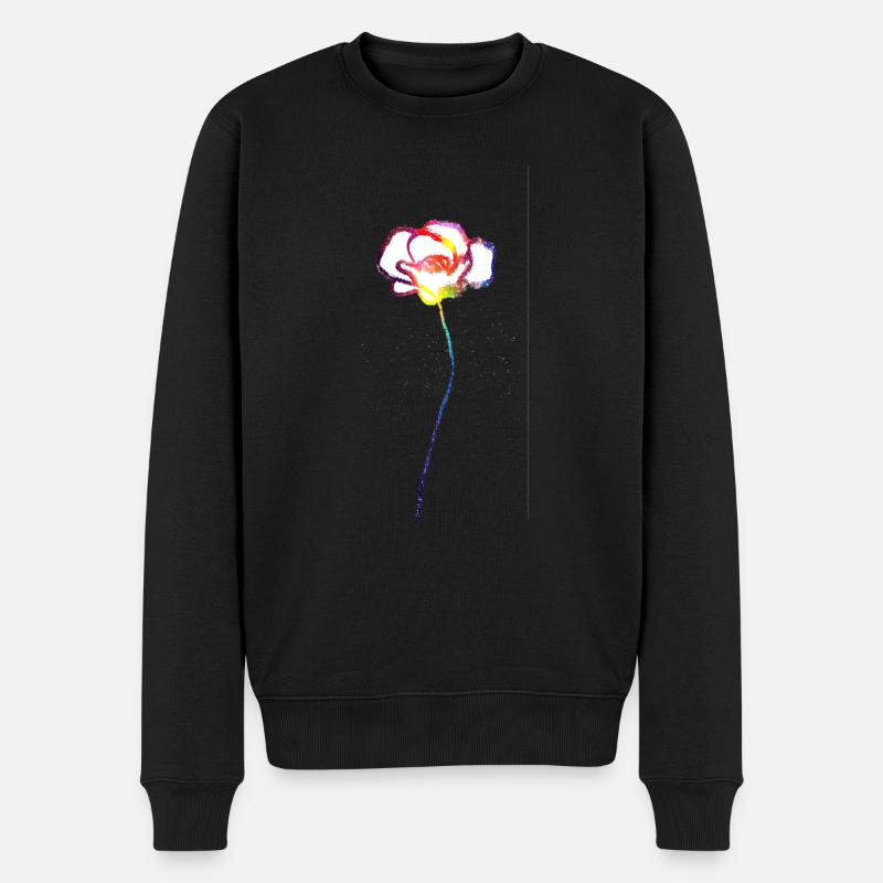 Couleur fleur de pavot - Pull Premium bio Homme - noir