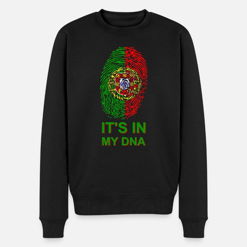 Portugal DNA - Männer Premium Bio Pullover - Schwarz