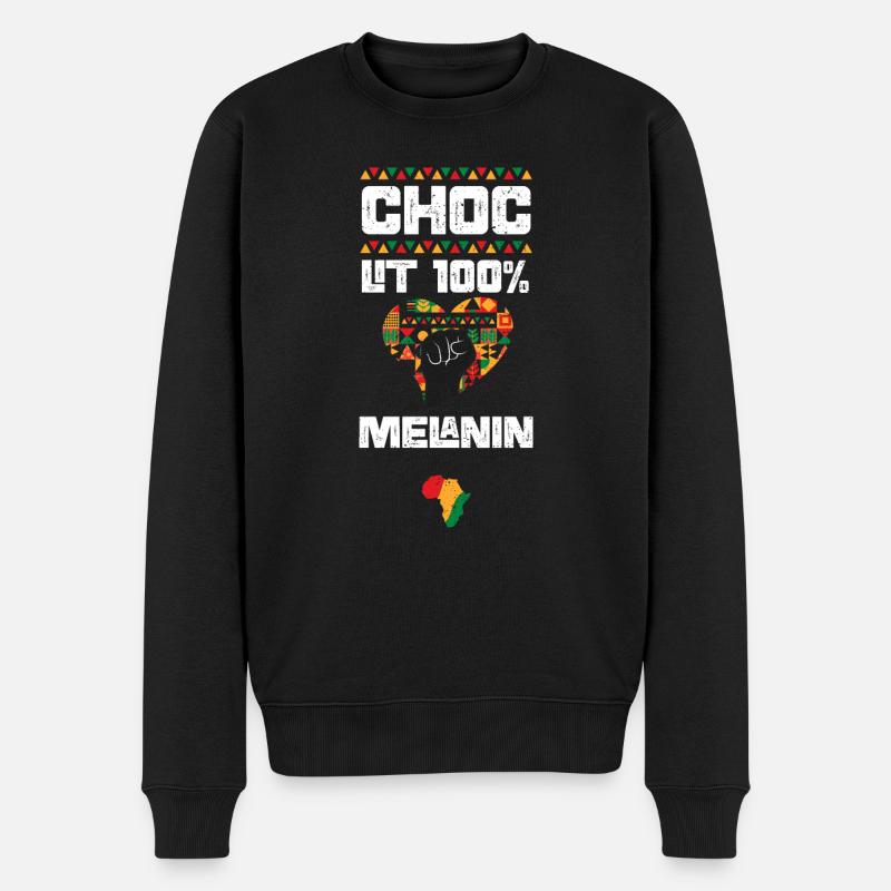 Choc Lit 100% Mélanine - Pull Premium bio Homme - noir