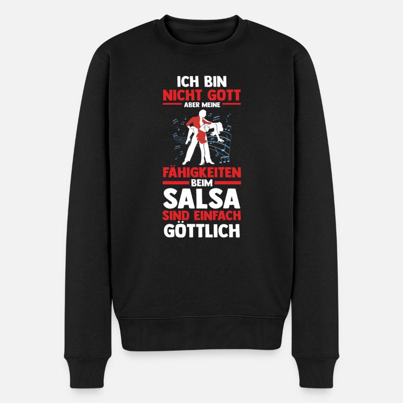 Salsa Tanz Tänzer - Männer Premium Bio Pullover - Schwarz