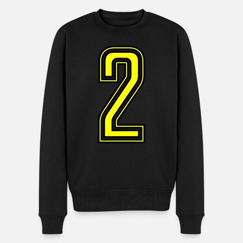 2 - Männer Premium Bio Pullover - Schwarz