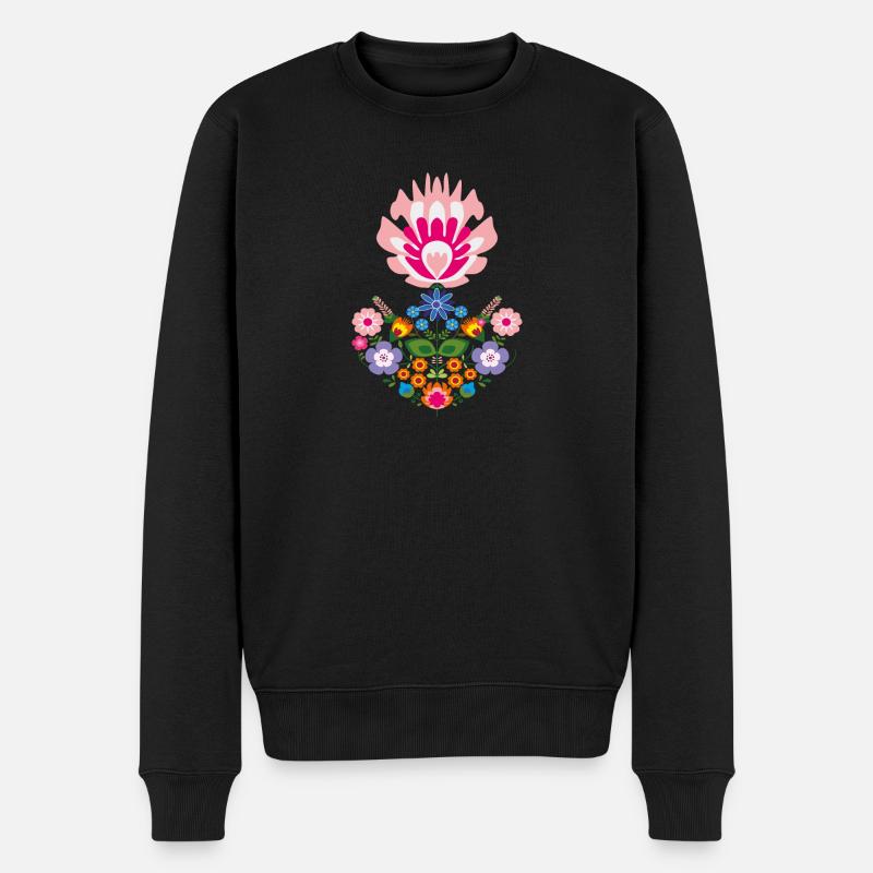 flowers jardin garden spring1 - Pull Premium bio Homme - noir