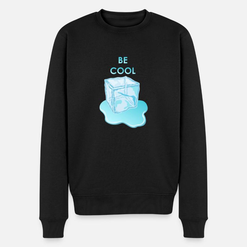 Be Cool IceCube - Männer Premium Bio Pullover - Schwarz
