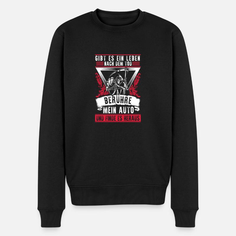 Leben nach dem Tod Auto - Männer Premium Bio Pullover - Schwarz