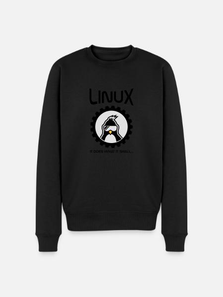 linux does what it shall - Men's Premium Organic Jumper - black