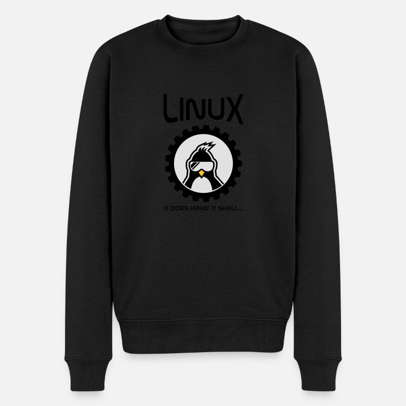 linux does what it shall - Men's Premium Organic Jumper - black