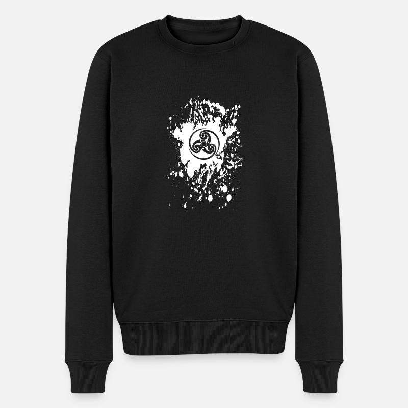bretagne - breizh triskel 16 - Pull Premium bio Homme - noir