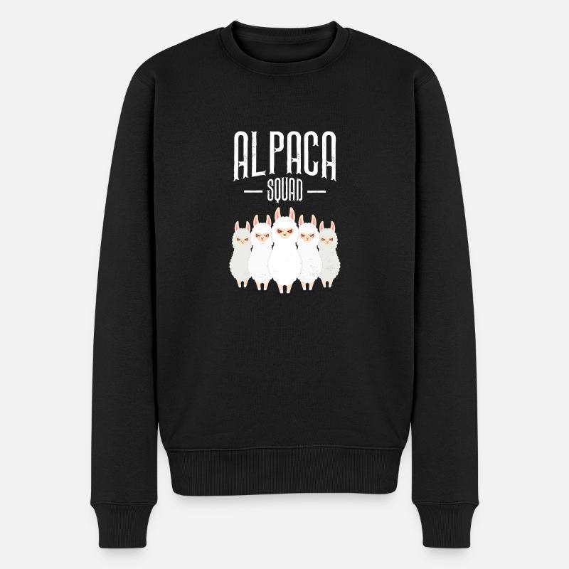 Alpaca Squad - Pull Premium bio Homme - noir