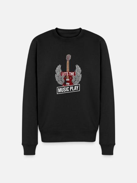Blue-Let's Rock - Men's Premium Organic Jumper - black