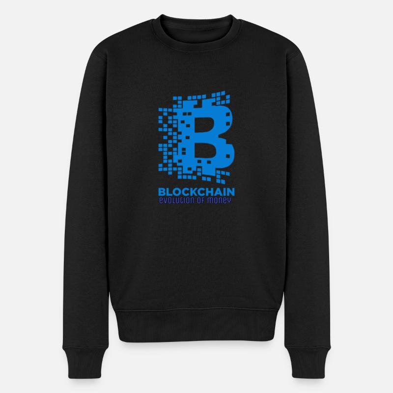 evolution of money - Männer Premium Bio Pullover - Schwarz