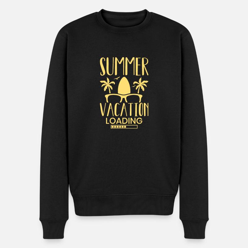Sommerurlaub Loading - Männer Premium Bio Pullover - Schwarz