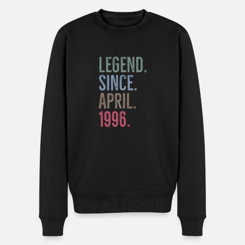 Legende seit April 1996 - Männer Premium Bio Pullover - Schwarz