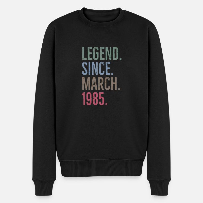 Légende depuis mars 1985 - Pull Premium bio Homme - noir