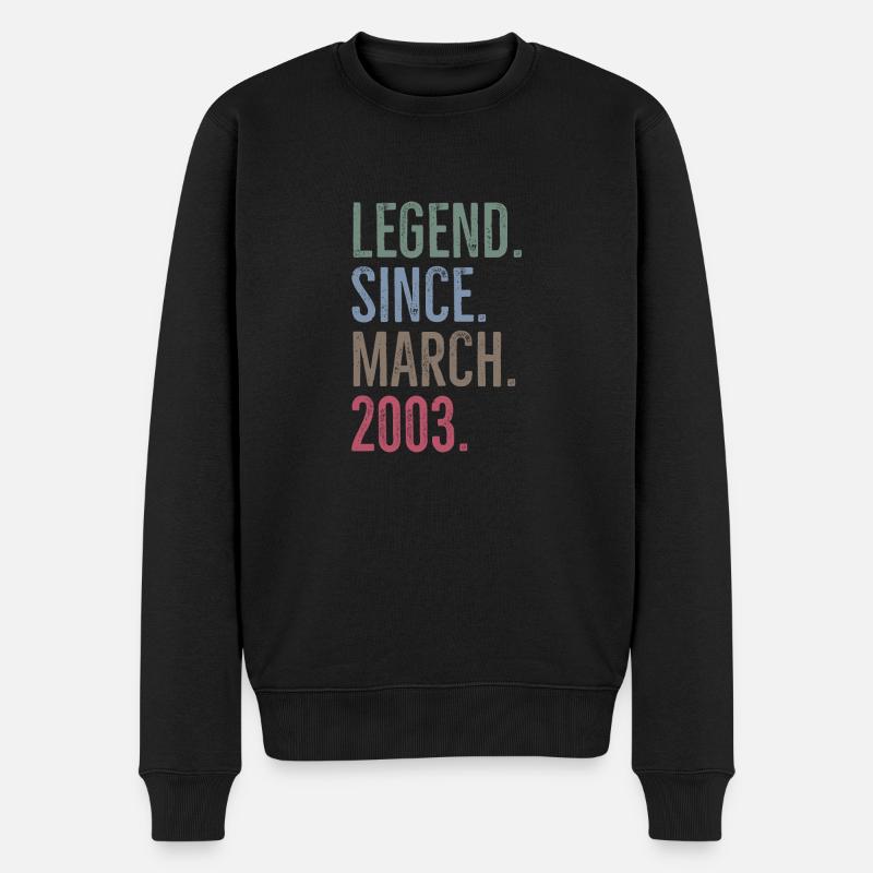Legende seit März 2003 - Männer Premium Bio Pullover - Schwarz