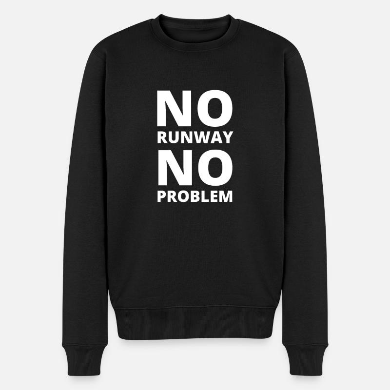 No Runway No Problem - Men's Premium Organic Jumper - black