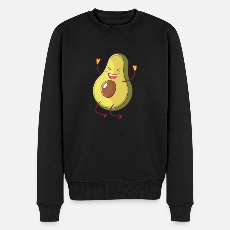 AVOCADO - Männer Premium Bio Pullover - Schwarz