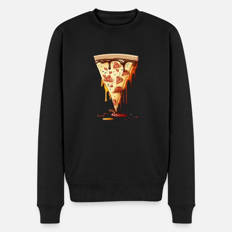 TheSlicePizzfather - ThePizzfather - Männer Premium Bio Pullover - Schwarz