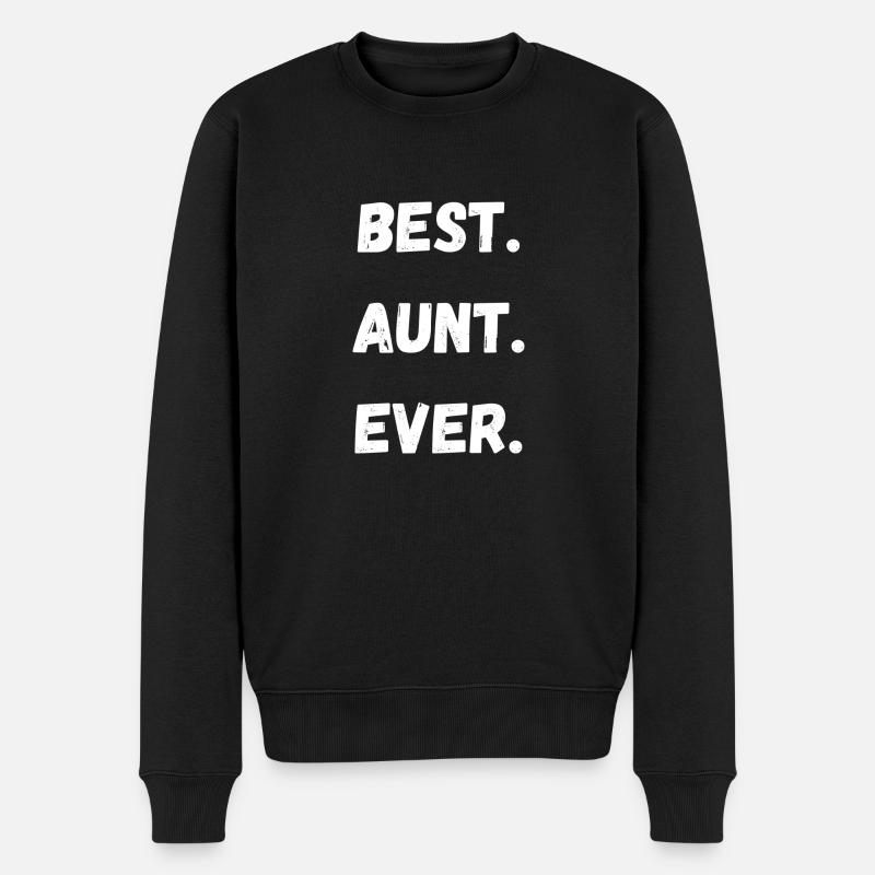 Beste Tante aller Zeiten - Männer Premium Bio Pullover - Schwarz