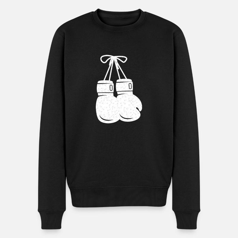 Gants de boxe blancs - Pull Premium bio Homme - noir