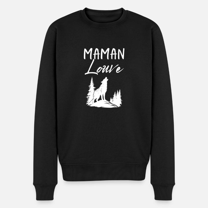 Maman Louve 5 - Pull Premium bio Homme - noir