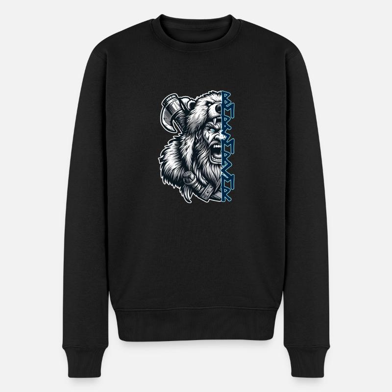 Berserker avec des runes - Pull Premium bio Homme - noir