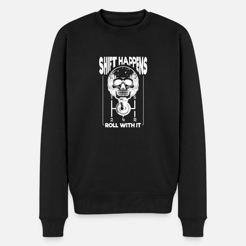 Shift Happens Auto Tuning Schalter Racing Sport - Männer Premium Bio Pullover - Schwarz