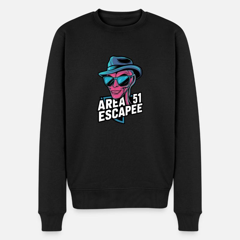Area 51 Ausbrecher - Männer Premium Bio Pullover - Schwarz