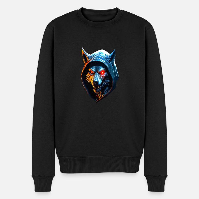 Werwolf - Männer Premium Bio Pullover - Schwarz