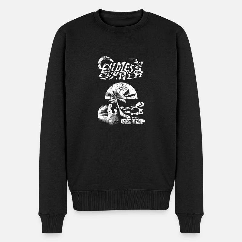 kitesurfen - Männer Premium Bio Pullover - Schwarz