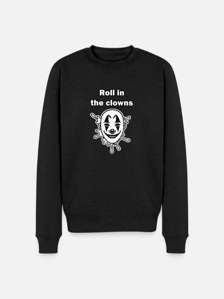Illustration de clown effrayant - Roulez dans les clowns - Pull Premium bio Homme - noir