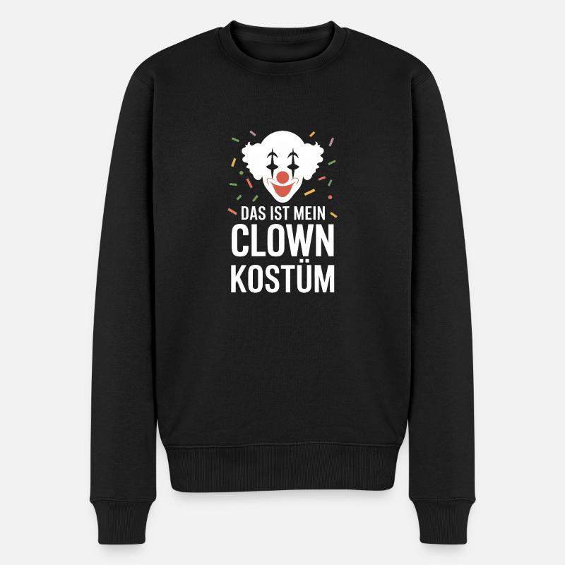 Das ist mein Clown Kostüm - Karneval Fasching - Männer Premium Bio Pullover - Schwarz