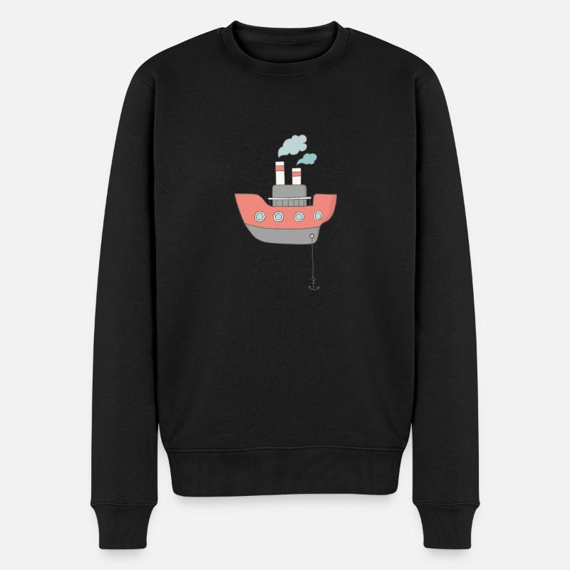 bateau - Pull Premium bio Homme - noir