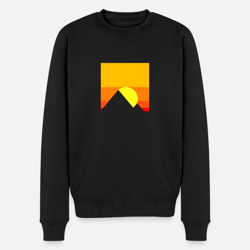 Sonnenuntergang - Männer Premium Bio Pullover - Schwarz