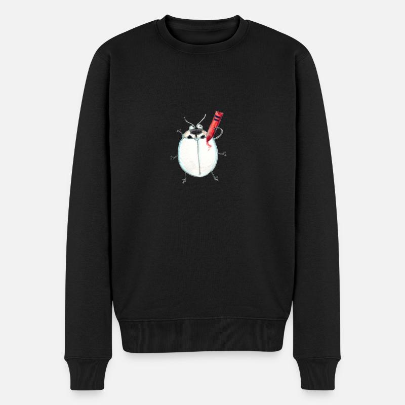 asiatischer Marienkäfer - Männer Premium Bio Pullover - Schwarz