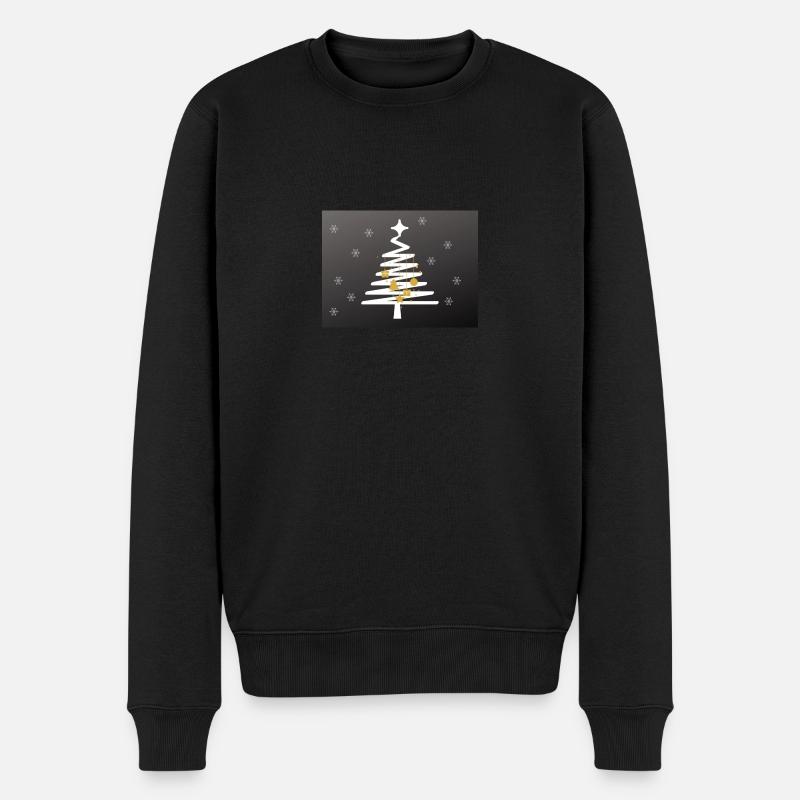 Tannenbaum - Männer Premium Bio Pullover - Schwarz
