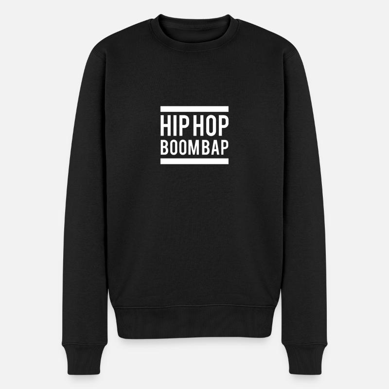 Hip Hop Boom Bap - Männer Premium Bio Pullover - Schwarz