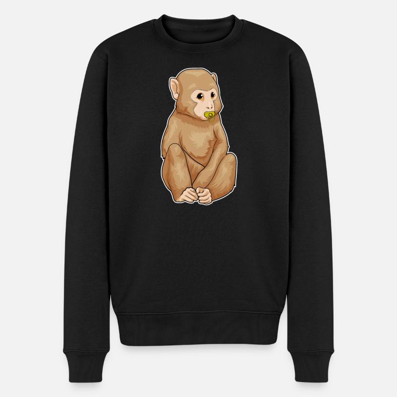 Tétine pour bébé singe - Pull Premium bio Homme - noir