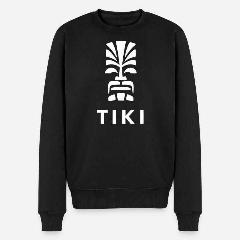 Tiki Design Tête Polynésienne Vivid - Pull Premium bio Homme - noir