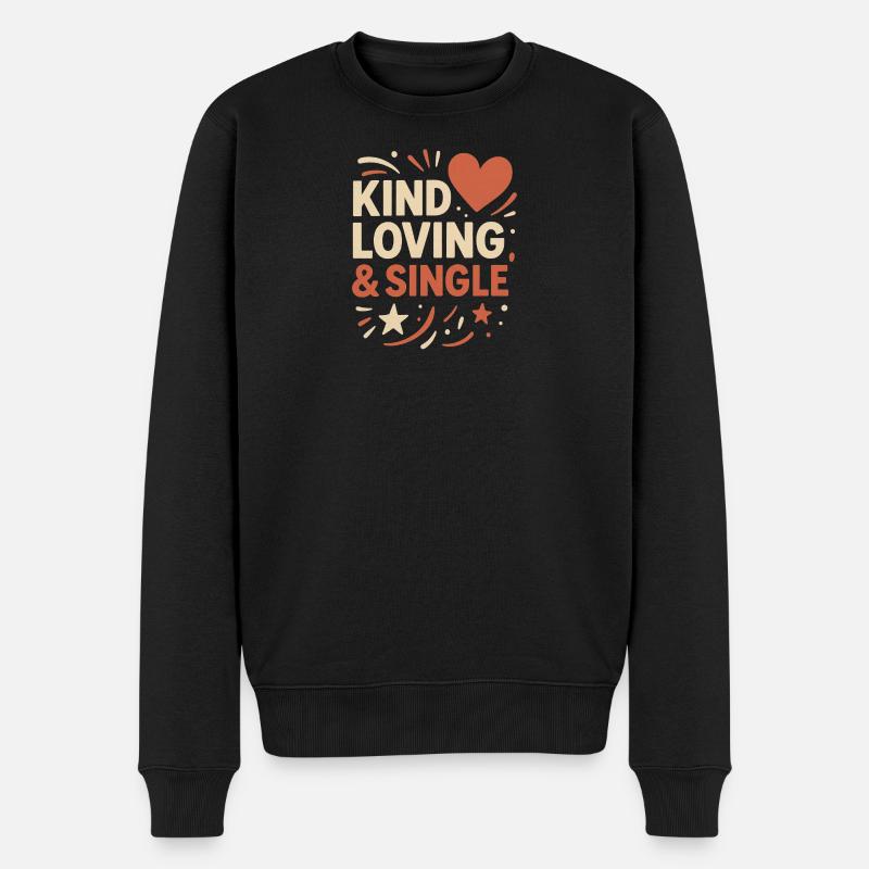 Design Positif pour Cœurs Solitaires - Pull Premium bio Homme - noir