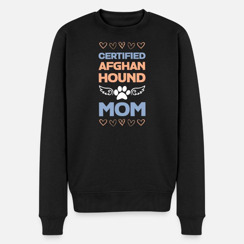 Zertifizierte Afghan Hound Mom - Männer Premium Bio Pullover - Schwarz