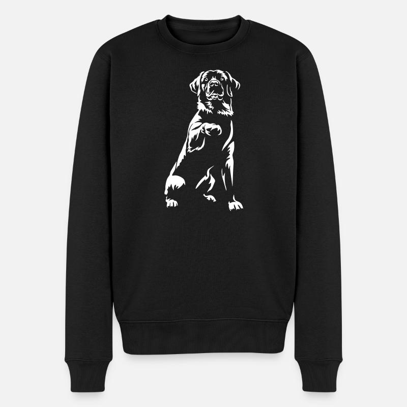 Labrador "Black Edition" - Männer Premium Bio Pullover - Schwarz