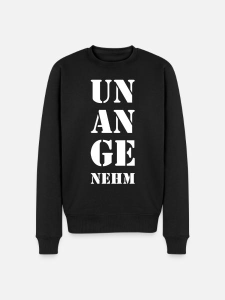 UNANGENEHM FREMDSCHÄMEN - Männer Premium Bio Pullover - Schwarz