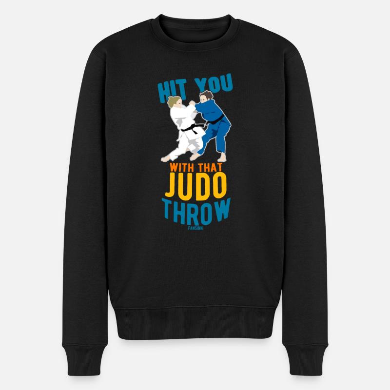 Judo - Männer Premium Bio Pullover - Schwarz