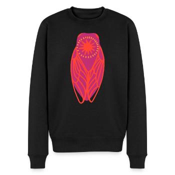 Cigale bohemian sun - Men's Premium Organic Jumper - black - Front - Nico (187cm)