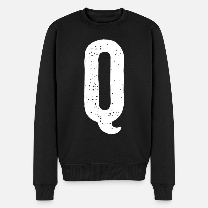 Lettre Q - Pull Premium bio Homme - noir