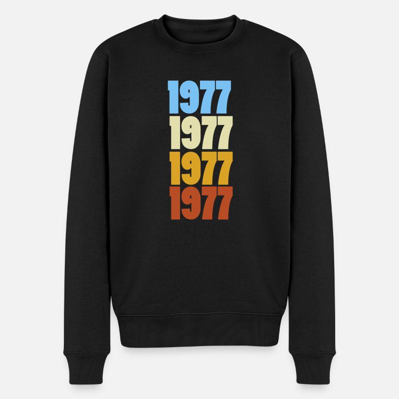 Né en 1977 - Pull Premium bio Homme - noir